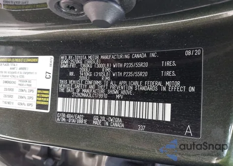 2020 Lexus Rx 350 из США, поврежденный, VIN 2T2HZMAA3LC179910